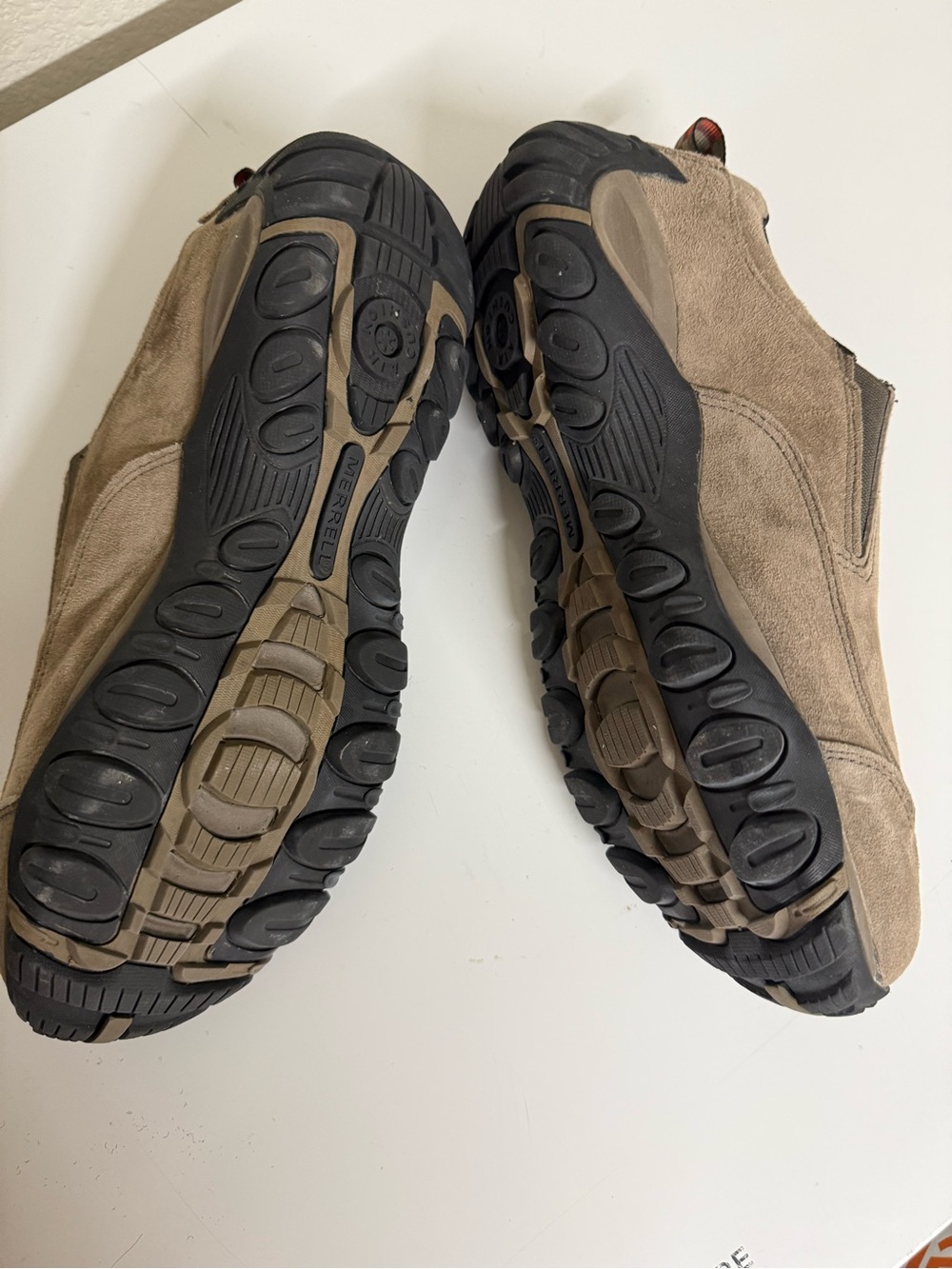 Merrell Men's Suede Slip-On Loafers in Taupe - Picture 5 of 7